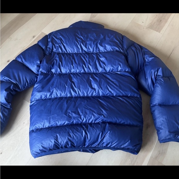 nike sportswear flight puffer mens medium royal blue green reversible coat - Picture 5 of 11